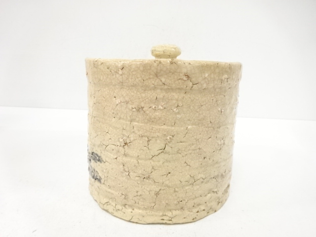  萩焼　坂高麗左衛門造　松絵　水指